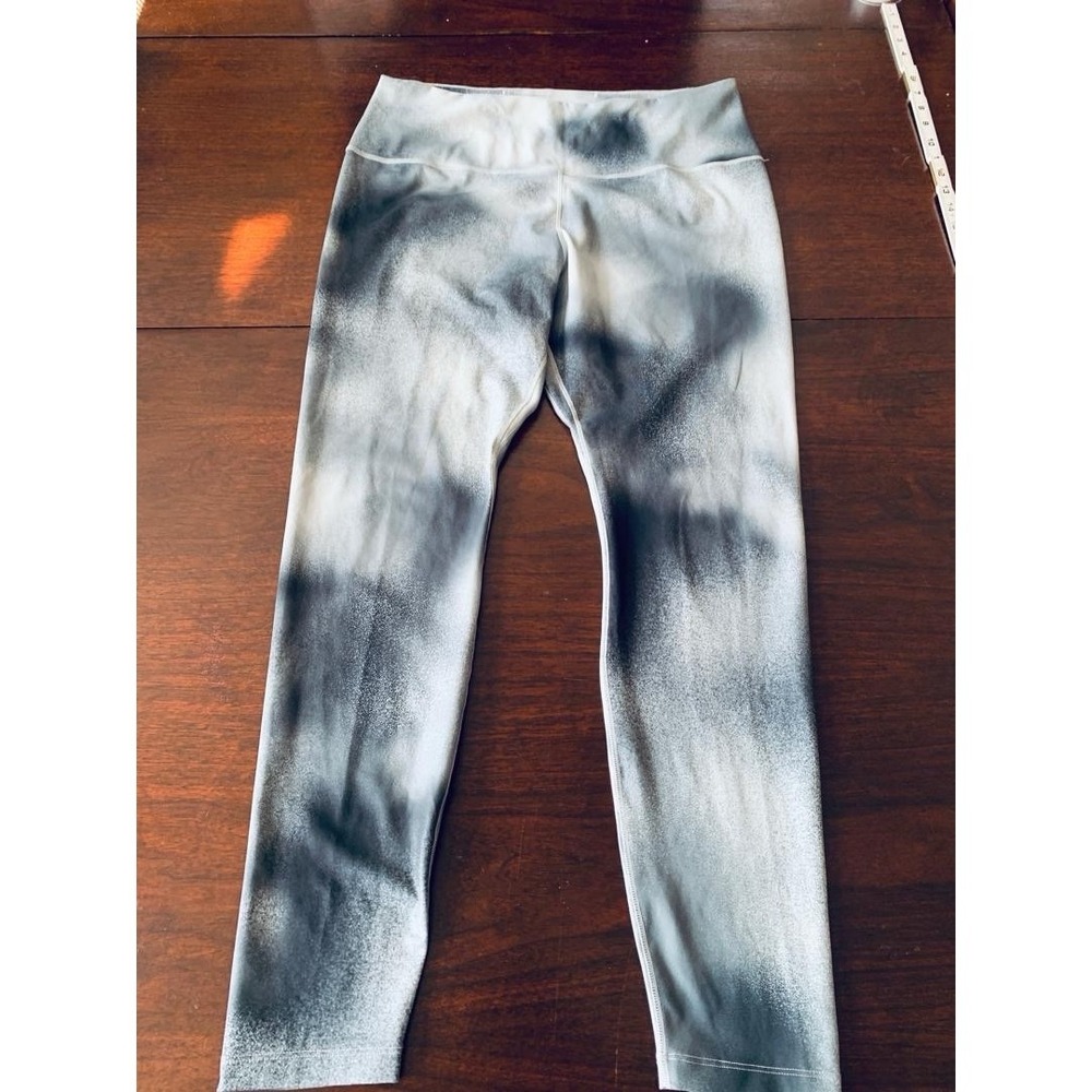Nike One Dri-FIT High Rise Tight Fit Leggings Black Gray Print XL